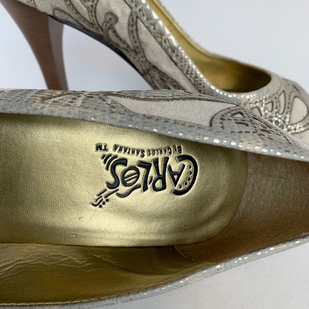 Carlos by Carlos Santana leather cutwork heels - Picture 7 of 8